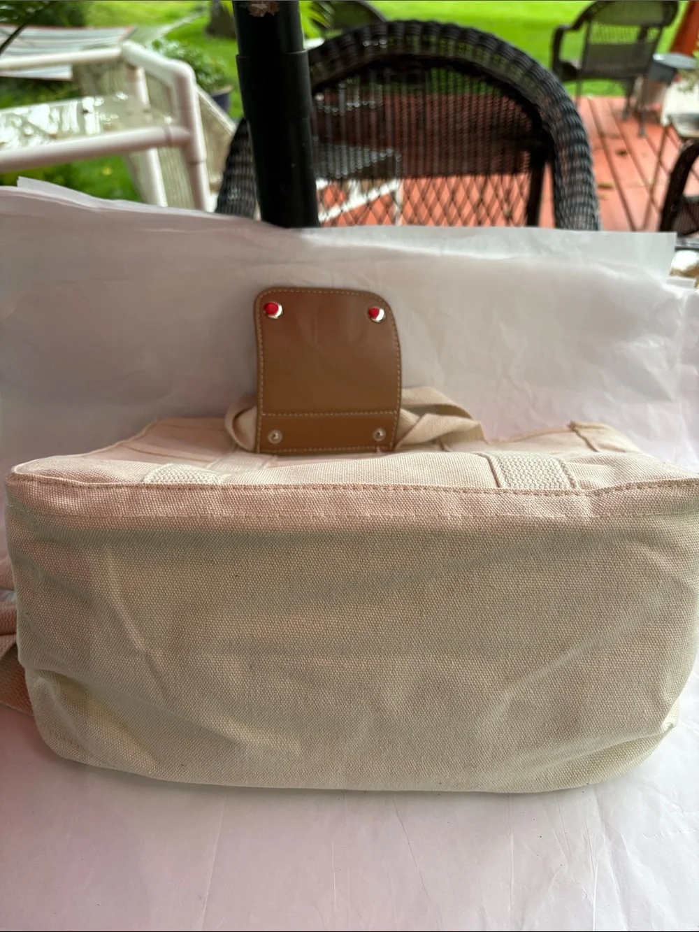 Canvas Tote Bag in Cream - Minimal Carryall